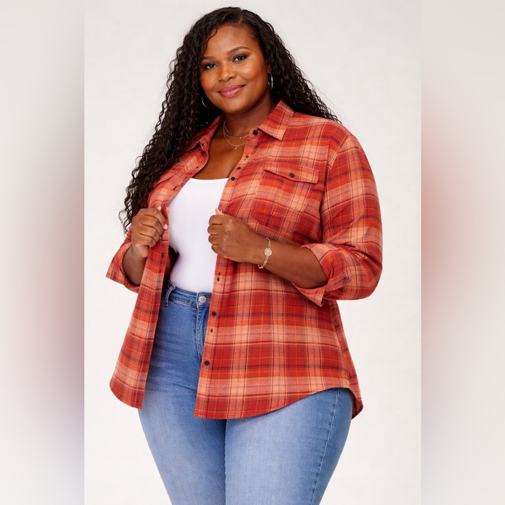🍂 Weatherproof Vintage Rust Plaid Flannel XL – NEW Fall Essential 🍂